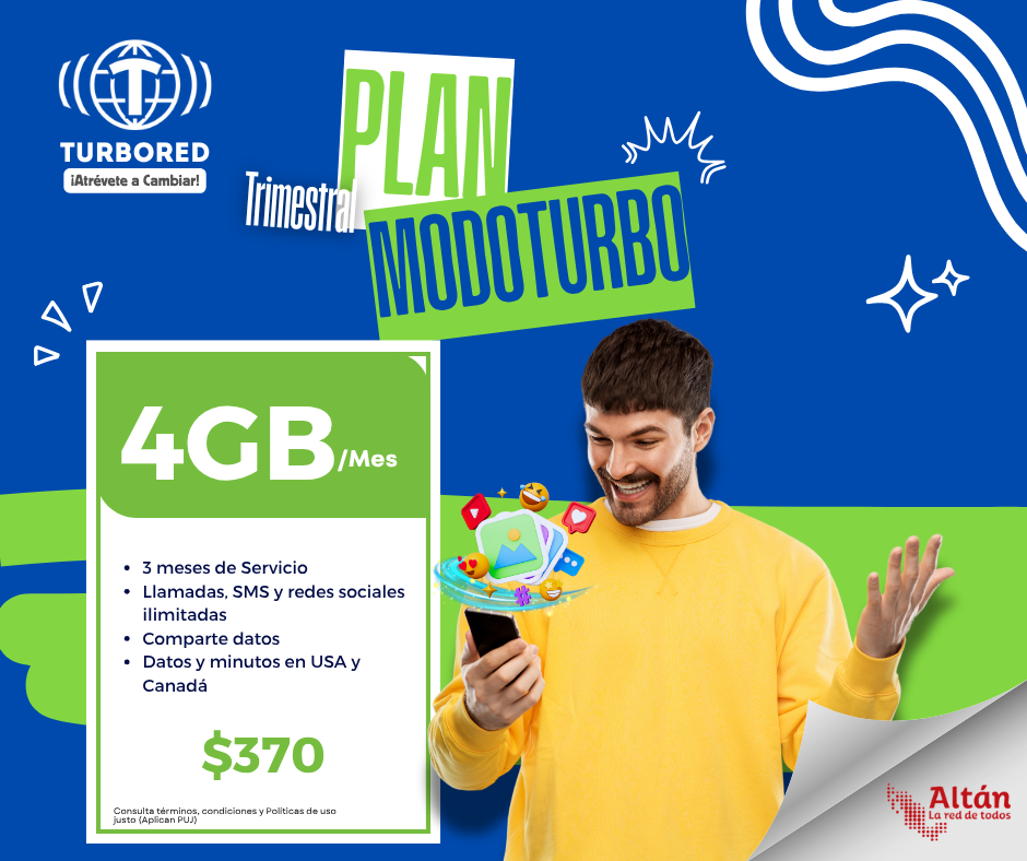 Disfruta de 3 meses ,  4GB (Comparte)