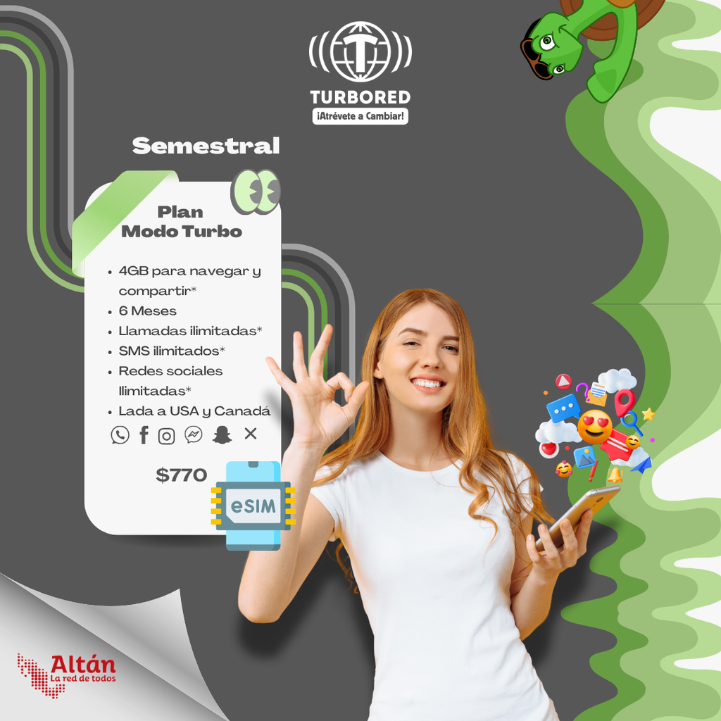 Activación Plan Semestral Modo Turbo (e-SIM)
