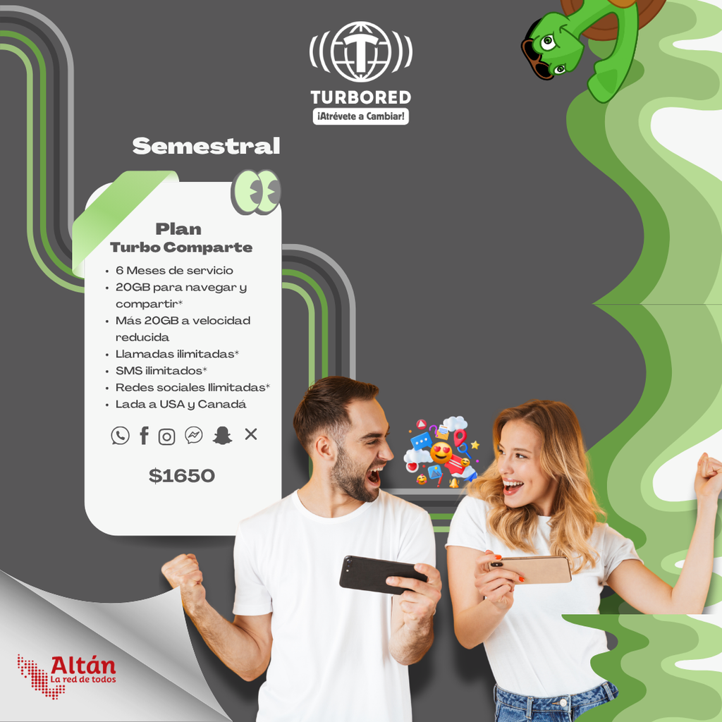 Activación Plan Semestral Turbo Comparte