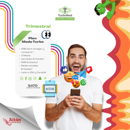 Activación Plan TrimestralModo Turbo (e-SIM)