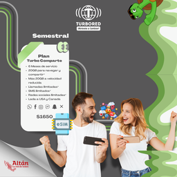 Activación Plan Semestral Turbo Comparte (e-SIM)