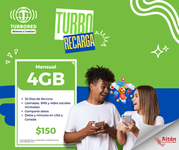 Disfruta Recarga 30 Días, 4GB (Comparte)