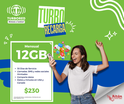 Disfruta Recarga 30 Días, 12GB (Comparte)
