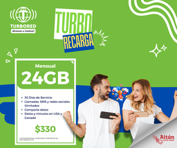Disfruta Recarga 30 Días,  24GB (Comparte)